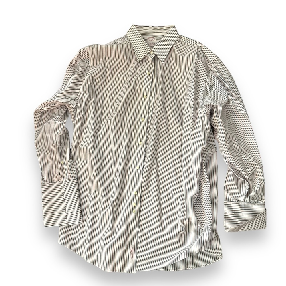 Brooks Brothers striped red, blue & white button up shirt